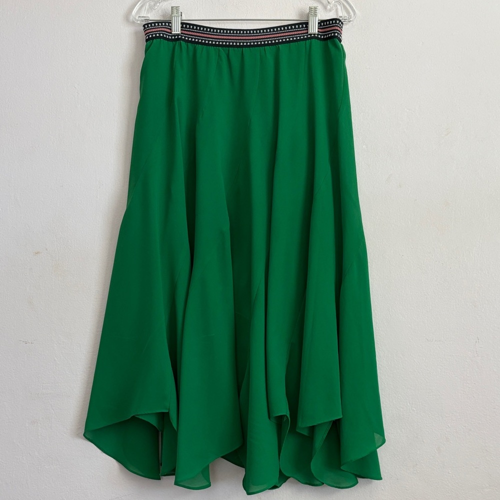 Chic Green High-Low Women's Skirt